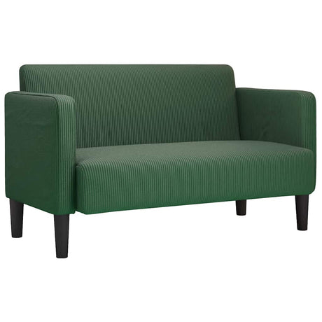Vidaxl loveseat bank 109 cm corduroy stof donkergroen