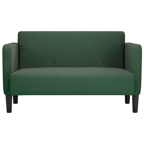 Vidaxl loveseat bank 109 cm corduroy stof donkergroen