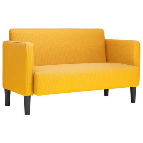 Vidaxl loveseat bank 109 cm corduroy stof lichtgeel