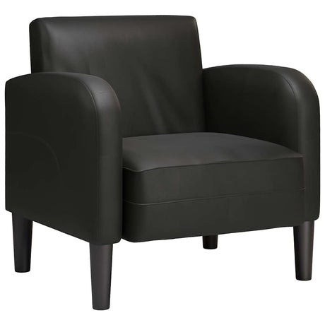 Vidaxl fauteuil met armleuningen 54 cm kunstleer zwart