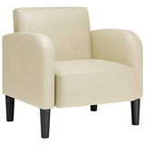 Vidaxl fauteuil met armleuningen 54 cm kunstleer crèmekleurig
