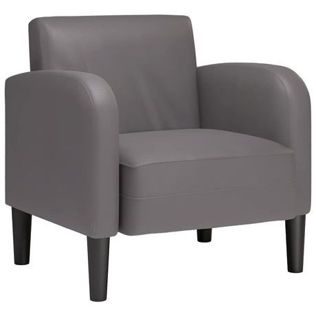 Vidaxl fauteuil met armleuningen 54 cm kunstleer grijs