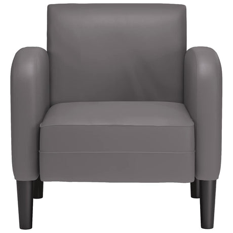 Vidaxl fauteuil met armleuningen 54 cm kunstleer grijs
