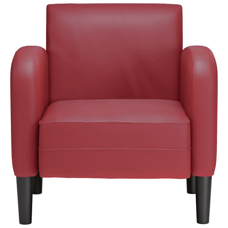 Vidaxl fauteuil met armleuningen 54 cm kunstleer wijnrood