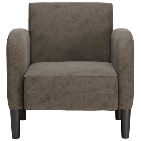 Vidaxl fauteuil met armleuningen 54 cm kunstleer donkergrijs