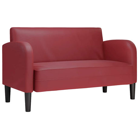 Vidaxl loveseat bank 110 cm kunstleer wijnrood