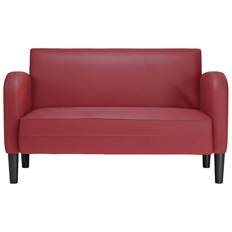 Vidaxl loveseat bank 110 cm kunstleer wijnrood