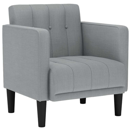 Vidaxl fauteuil met armleuningen lichtgrijs 53 cm stof