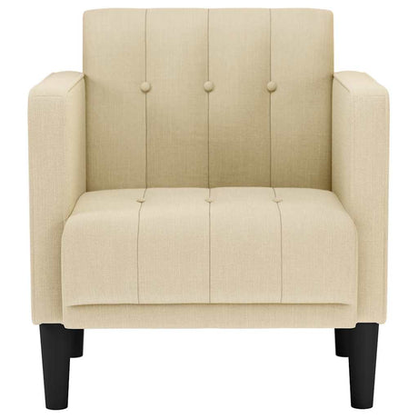 Vidaxl fauteuil met armleuningen crème 53 cm stof
