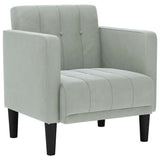 Vidaxl fauteuil met armleuningen lichtgrijs 53 cm fluweel