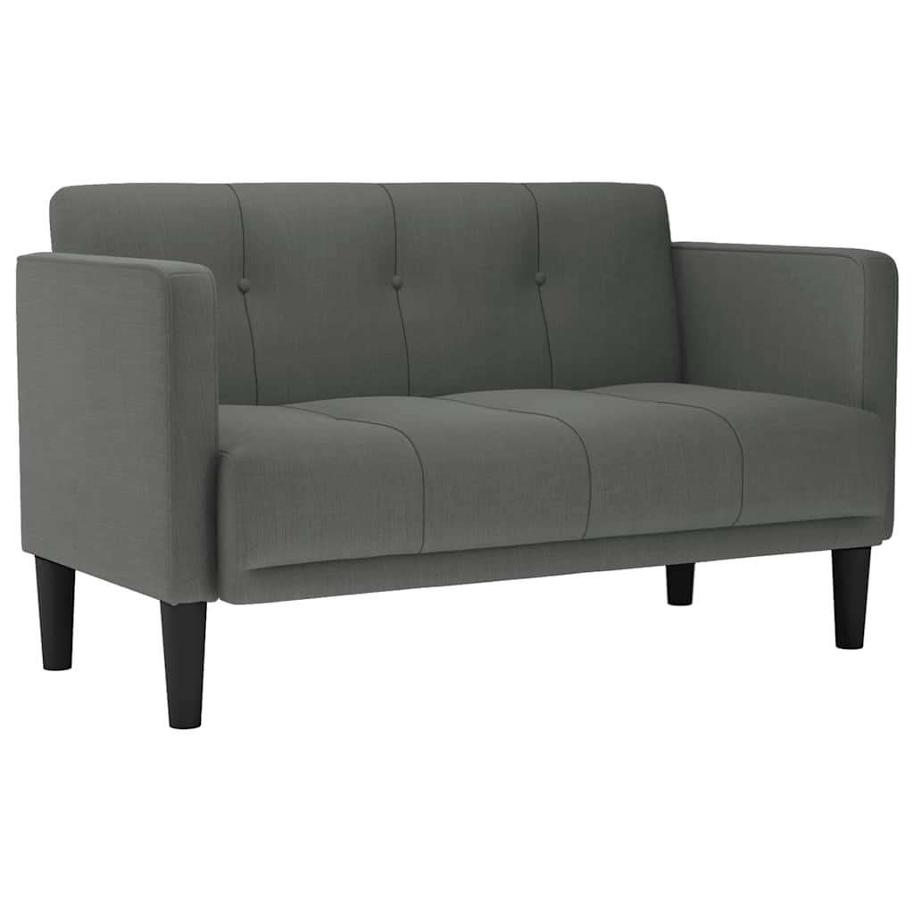 Vidaxl loveseat bank donkergrijs 111 cm stof