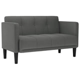Vidaxl loveseat bank donkergrijs 111 cm stof