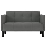 Vidaxl loveseat bank donkergrijs 111 cm stof