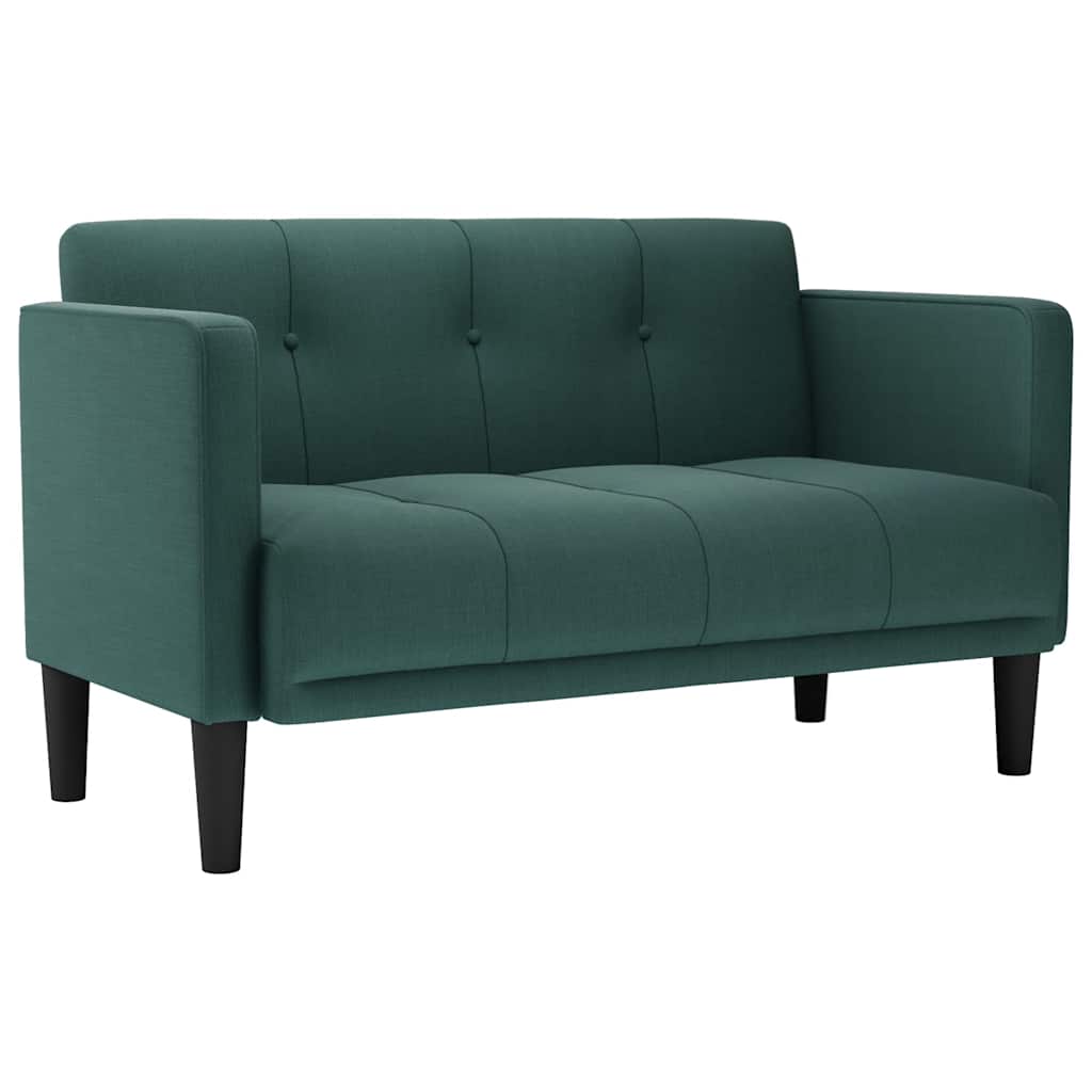 Vidaxl loveseat bank donkergroen 111 cm stof