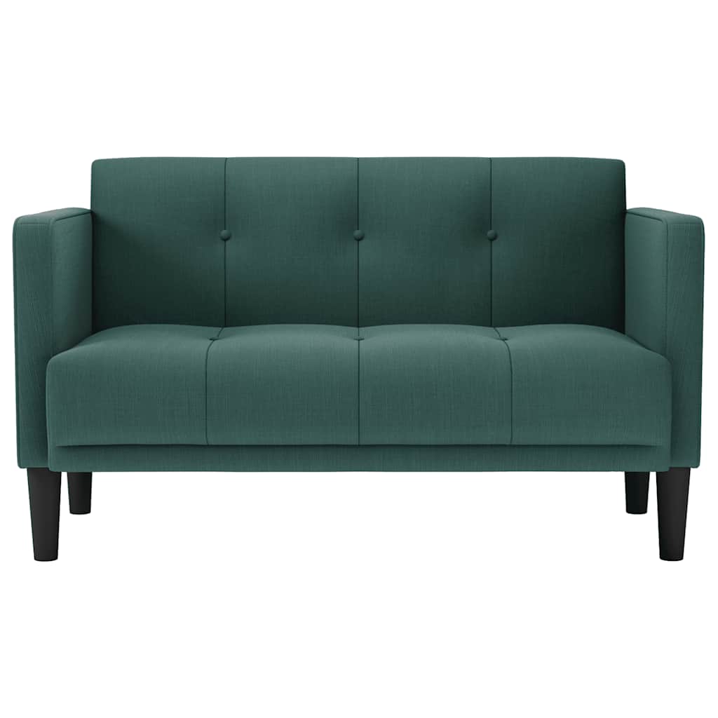 Vidaxl loveseat bank donkergroen 111 cm stof