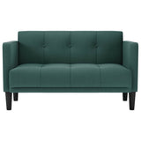 Vidaxl loveseat bank donkergroen 111 cm stof