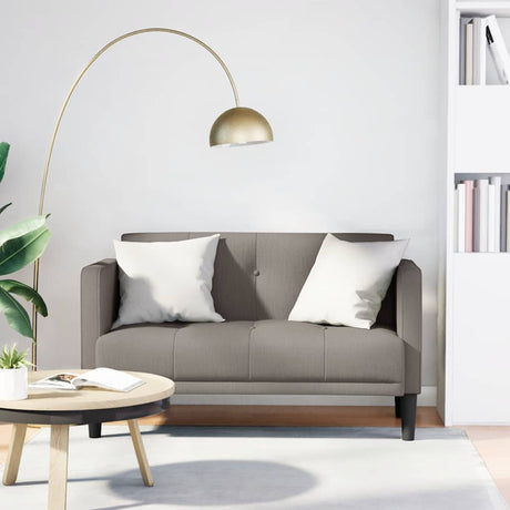 Vidaxl loveseat bank taupe 111 cm stof
