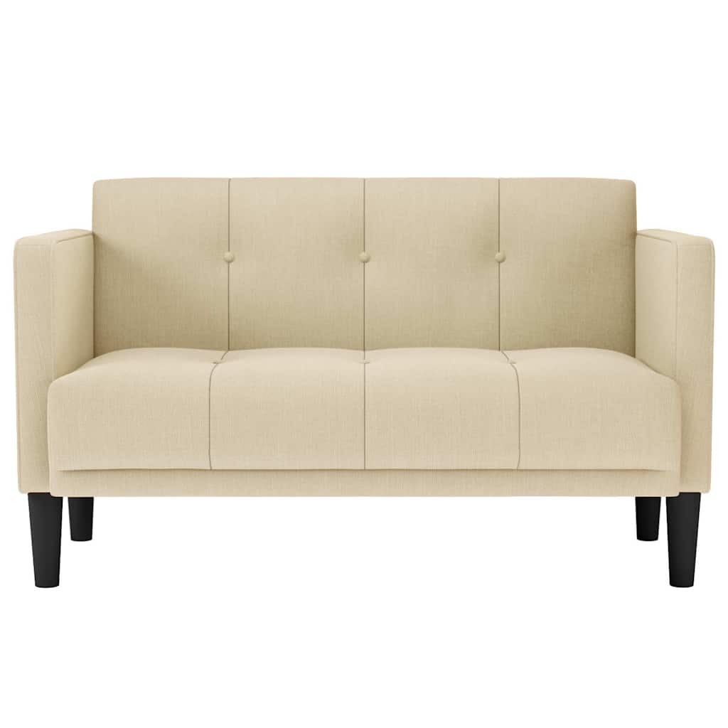 Vidaxl loveseat bank crème 111 cm stof