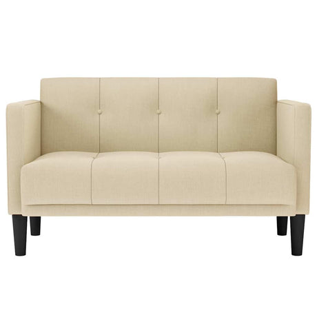 Vidaxl loveseat bank crème 111 cm stof