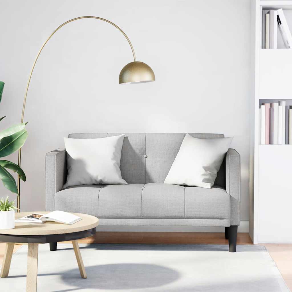 Vidaxl loveseat bank wolkengrijs 111 cm stof