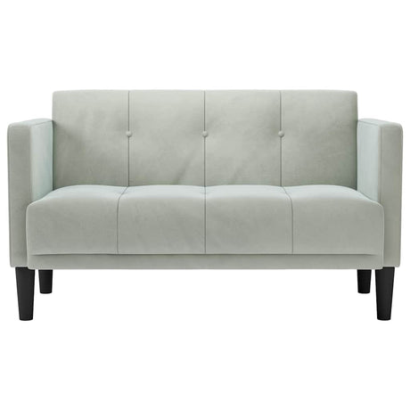 Vidaxl loveseat bank lichtgrijs 111 cm fluweel
