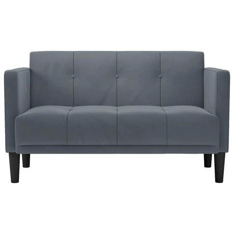 Vidaxl loveseat bank donkergrijs 111 cm fluweel