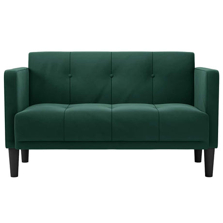 Vidaxl loveseat bank donkergroen 111 cm fluweel