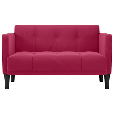 Vidaxl loveseat bank wijnrood 111 cm fluweel