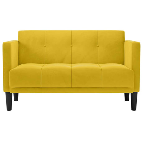 Vidaxl loveseat bank geel 111 cm fluweel