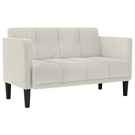Vidaxl loveseat bank crème 111 cm fluweel