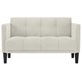 Vidaxl loveseat bank crème 111 cm fluweel