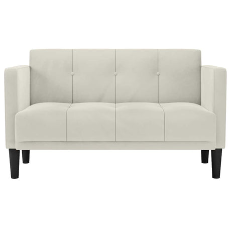 Vidaxl loveseat bank crème 111 cm fluweel