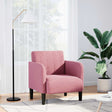 Vidaxl fauteuil met armleuningen 54 cm fluweel roze