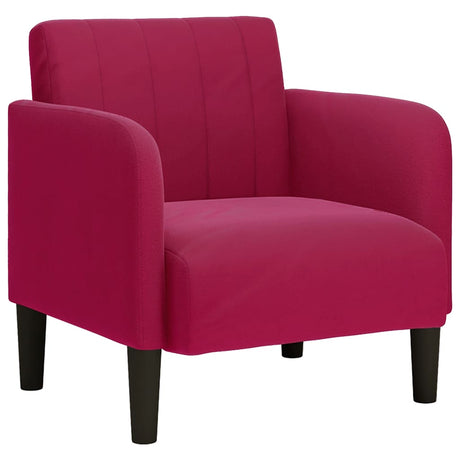 Vidaxl fauteuil met armleuningen 54 cm fluweelrood wijnrood