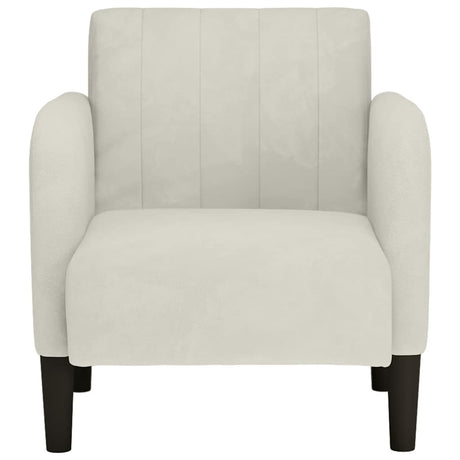 Vidaxl fauteuil met armleuningen 54 cm fluweel crèmekleurig