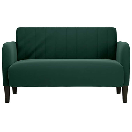 Vidaxl loveseat bank 109 cm fluweel donkergroen