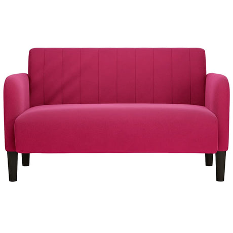 Vidaxl loveseat bank 109 cm fluweel wijnrood