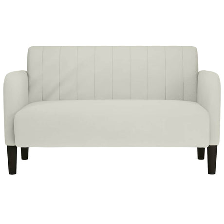 Vidaxl loveseat bank 109 cm fluweel crèmekleurig