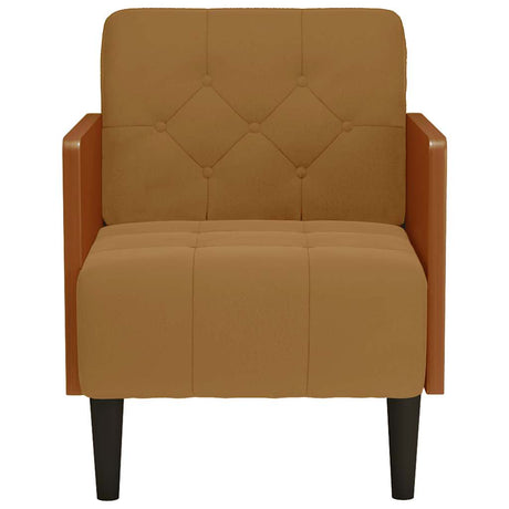 Vidaxl fauteuil met armleuningen 55 cm fluweel bruin