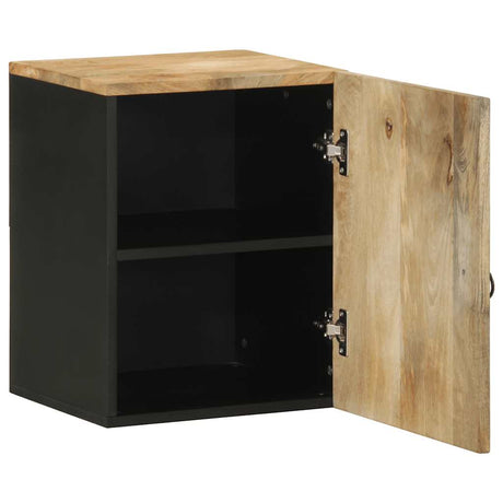 Vidaxl badkamerwandkast 38x33,5x48 cm massief mangohout zwart