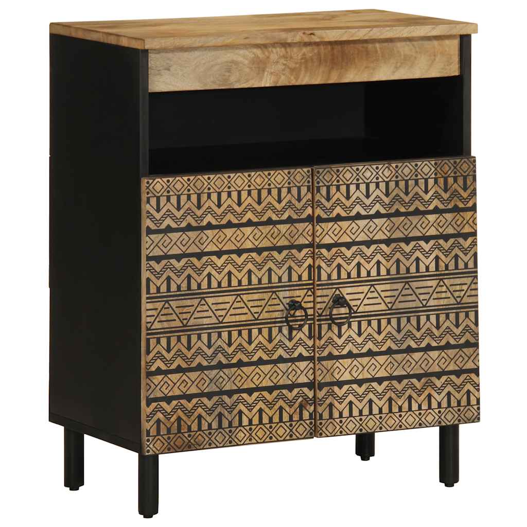 Vidaxl dressoir 60x33,5x75 cm massief ruw mangohout