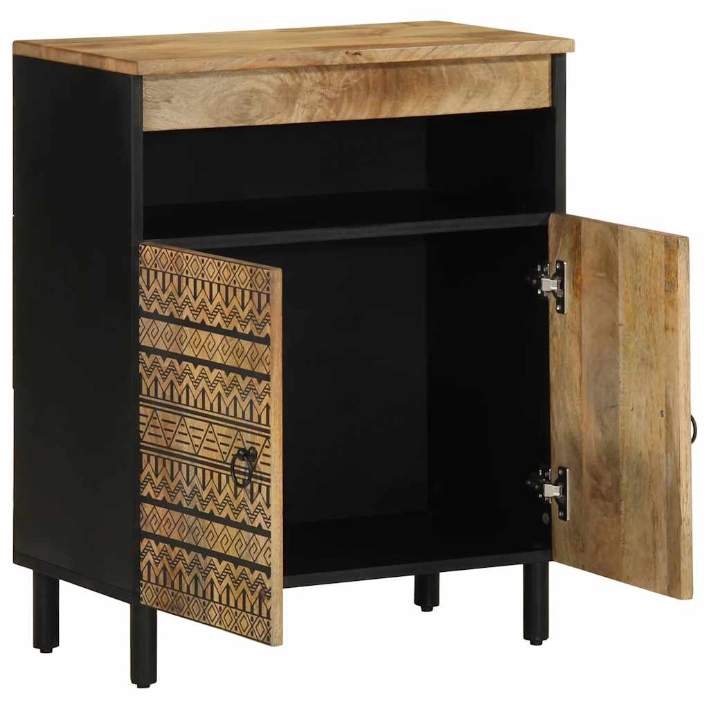 Vidaxl dressoir 60x33,5x75 cm massief ruw mangohout