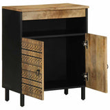 Vidaxl dressoir 60x33,5x75 cm massief ruw mangohout