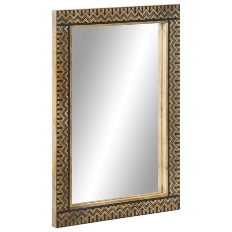 Vidaxl badkamerspiegel 50x70 cm massief mangohout en glas