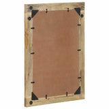 Vidaxl badkamerspiegel 50x70 cm massief mangohout en glas