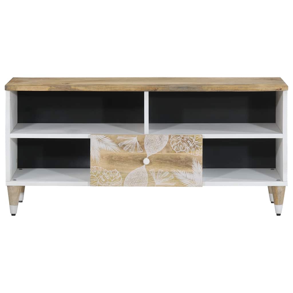 Vidaxl tv-meubel 100x33,5x46 cm massief mangohout