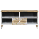 Vidaxl tv-meubel 100x33,5x46 cm massief mangohout