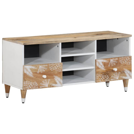 Vidaxl tv-meubel 100x33,5x46 cm massief mangohout