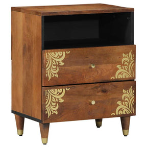 Vidaxl nachtkastje honingbruin 50 x 33 x 62 cm massief mango hout