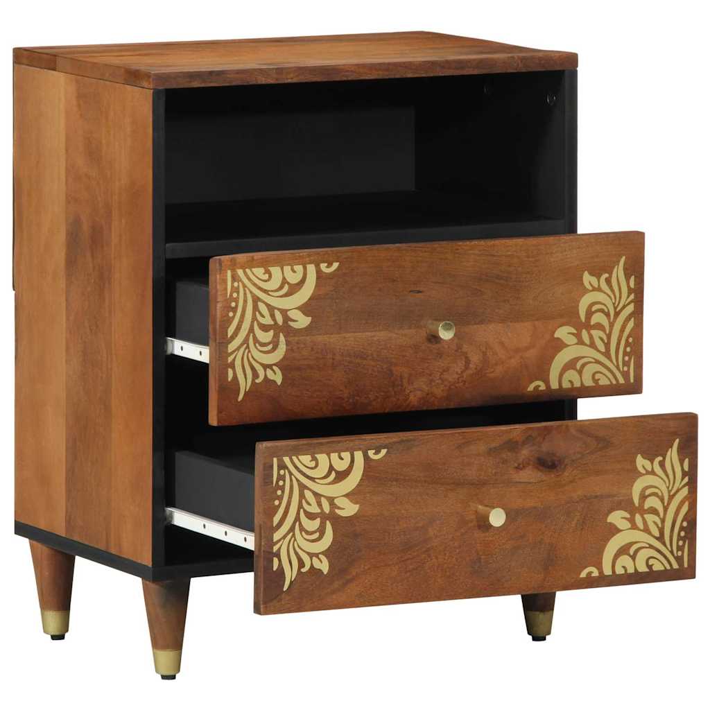 Vidaxl nachtkastje honingbruin 50 x 33 x 62 cm massief mango hout